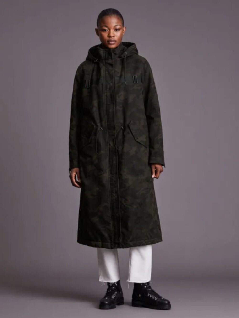 AllSaints Indra Camo Parka